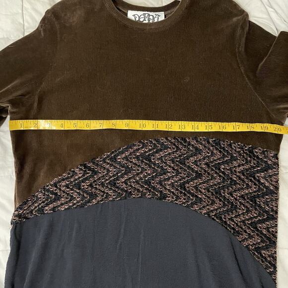 Donna Jessica Asymmetrical Oversized Tunic Top Shirt Large Brown Vintage Lagen… - Picture 4 of 8